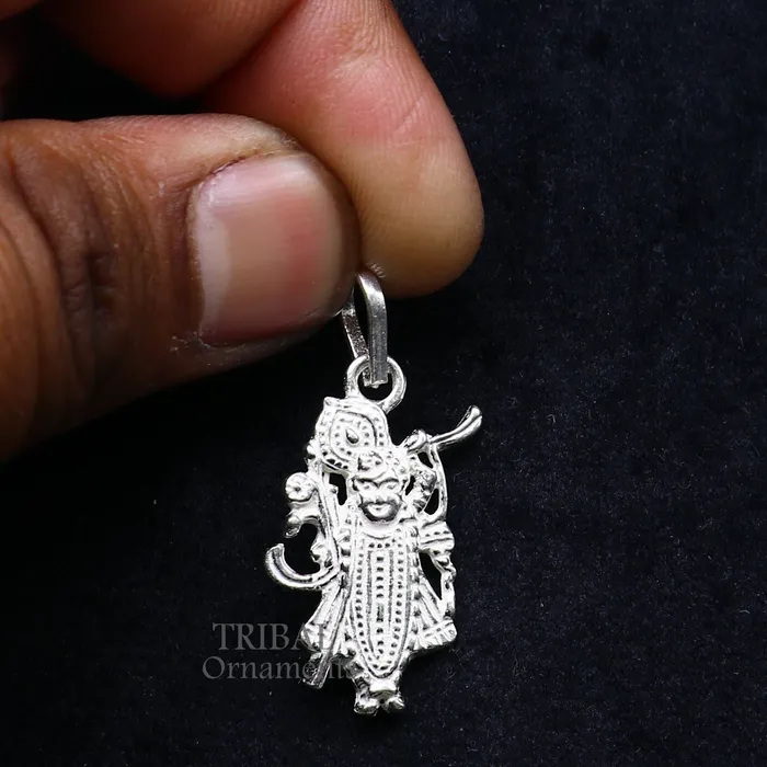 TRIBAL ORNAMENTS Necklaces 925 sterling silver vintage Antique stylish Hindu idol Krishna shrinath ji Pendant amazing design stunning pendant gifting jewelry nsp565 TRIBAL ORNAMENTS Necklaces 925 sterling silver vintage Antique stylish Hindu idol Krishna shrinath ji Pendant amazing design stunning pendant gifting jewelry nsp565
