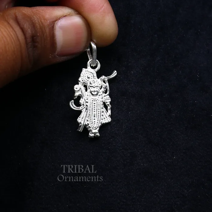 TRIBAL ORNAMENTS Necklaces 925 sterling silver vintage Antique stylish Hindu idol Krishna shrinath ji Pendant amazing design stunning pendant gifting jewelry nsp565 TRIBAL ORNAMENTS Necklaces 925 sterling silver vintage Antique stylish Hindu idol Krishna shrinath ji Pendant amazing design stunning pendant gifting jewelry nsp565