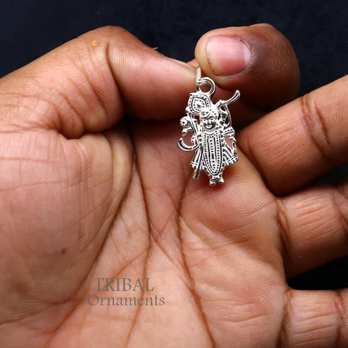 TRIBAL ORNAMENTS Necklaces 925 sterling silver vintage Antique stylish Hindu idol Krishna shrinath ji Pendant amazing design stunning pendant gifting jewelry nsp565 TRIBAL ORNAMENTS Necklaces 925 sterling silver vintage Antique stylish Hindu idol Krishna shrinath ji Pendant amazing design stunning pendant gifting jewelry nsp565
