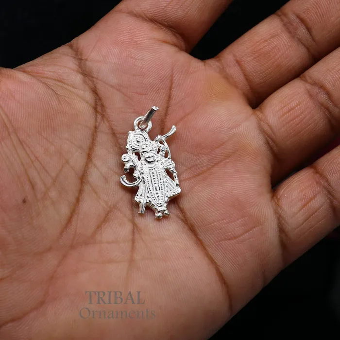 TRIBAL ORNAMENTS Necklaces 925 sterling silver vintage Antique stylish Hindu idol Krishna shrinath ji Pendant amazing design stunning pendant gifting jewelry nsp565 TRIBAL ORNAMENTS Necklaces 925 sterling silver vintage Antique stylish Hindu idol Krishna shrinath ji Pendant amazing design stunning pendant gifting jewelry nsp565