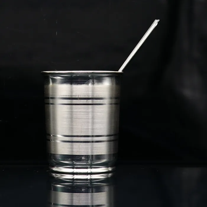 TRIBAL ORNAMENTS Necklaces 999 fine silver handmade watermilk Glass tumbler silver flask baby kids silver small cup utensils stay healthy from bacteria sv195
