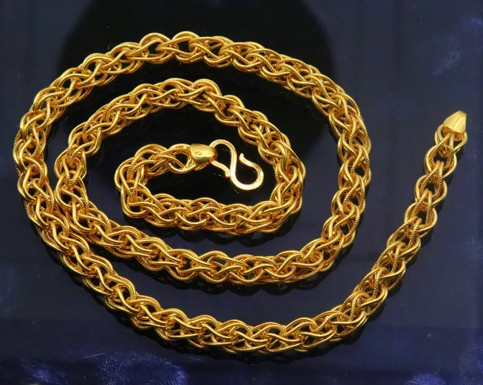TRIBAL ORNAMENTS Necklaces Authentic 22kt yellow gold handmade byzantine chain necklace with gorgeous antique design 20 inhes chain ch184 TRIBAL ORNAMENTS Necklaces Authentic 22kt yellow gold handmade byzantine chain necklace with gorgeous antique design 20 inhes chain ch184