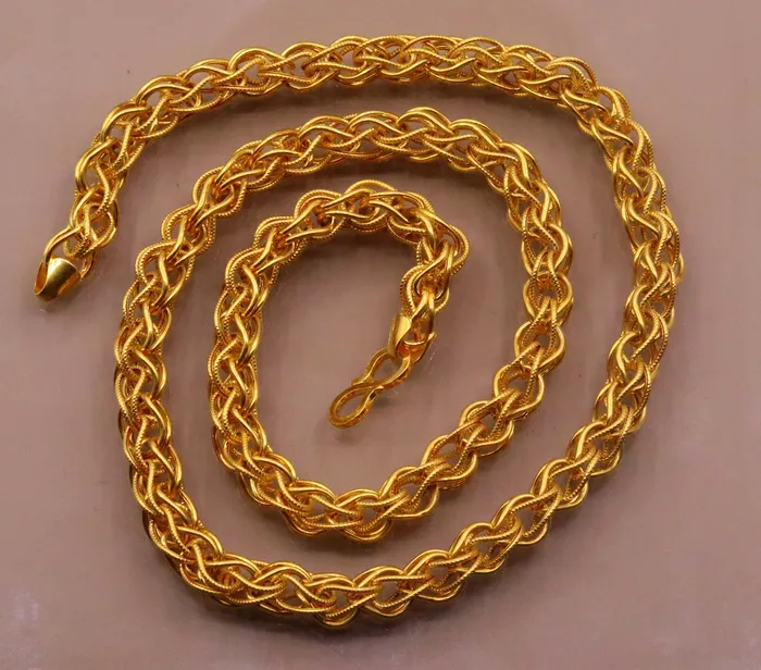 TRIBAL ORNAMENTS Necklaces Authentic 22kt yellow gold handmade byzantine chain necklace with gorgeous antique design 20 inhes chain ch184