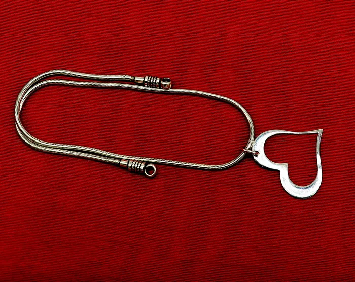 TRIBAL ORNAMENTS Necklaces Handmade solid 925 sterling silver heart pendant excellent unique design stylish unisex personalized gift pendant jewelry from india ssp521