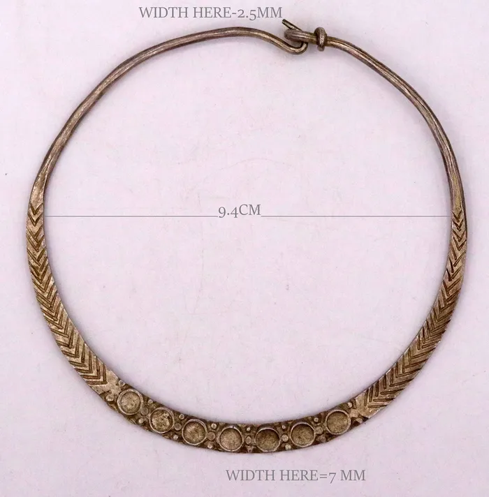 TRIBAL ORNAMENTS Necklaces Indian Traditional Vintage antique solid silver old baby necklace silver choker necklace ethnic tribal jewelry from Rajasthan india osn11 TRIBAL ORNAMENTS Necklaces Indian Traditional Vintage antique solid silver old baby necklace silver choker necklace ethnic tribal jewelry from Rajasthan india osn11