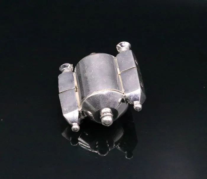 TRIBAL ORNAMENTS Necklaces vintage design handmade sterling silver gorgeous unique lord shiva lingam box container pendant tribal jewelry for belly dance nsp113