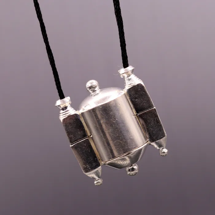 TRIBAL ORNAMENTS Necklaces vintage design handmade sterling silver gorgeous unique lord shiva lingam box container pendant tribal jewelry for belly dance nsp113