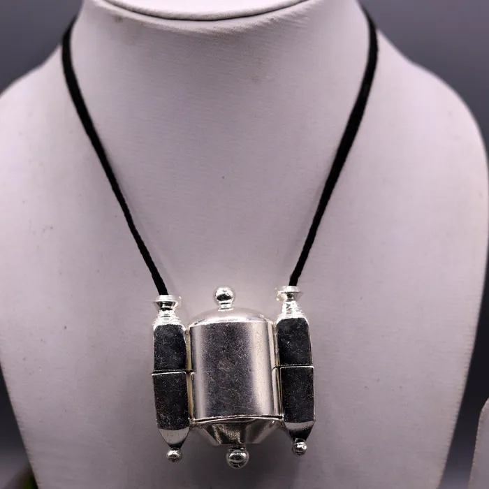 TRIBAL ORNAMENTS Necklaces vintage design handmade sterling silver gorgeous unique lord shiva lingam box container pendant tribal jewelry for belly dance nsp113
