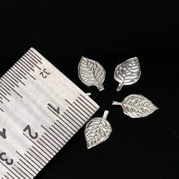 TRIBAL ORNAMENTS Rings 13cm 925 sterling silver handmade small basil rosary leaf tulsi patra worshipping su1105