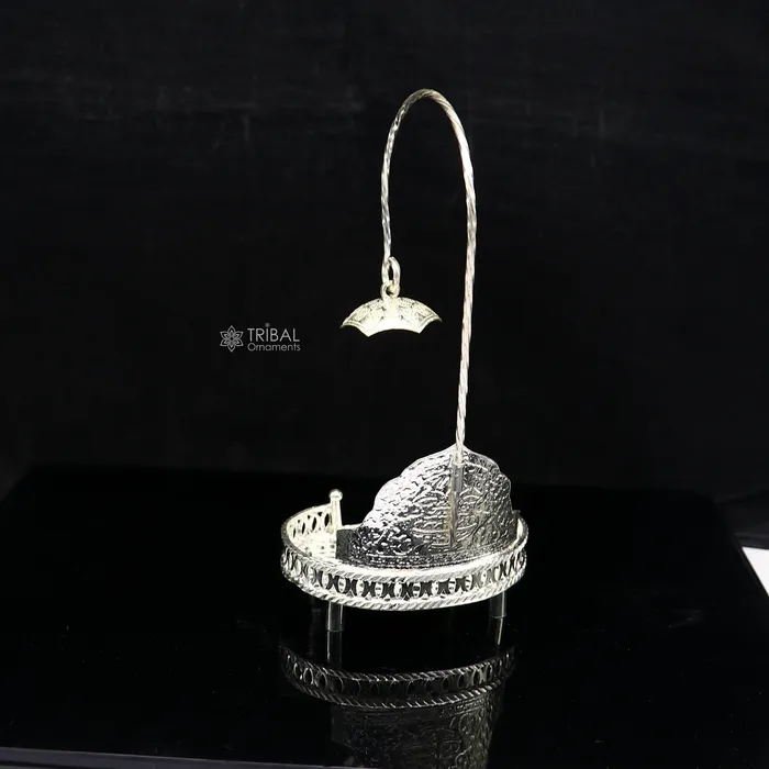 TRIBAL ORNAMENTS Rings 925 pure sterling silver handcrafted small singhasan idol krishna Bal Gopala throne god statues chair divine silver chauki aasan su1169 TRIBAL ORNAMENTS Rings 925 pure sterling silver handcrafted small singhasan idol krishna Bal Gopala throne god statues chair divine silver chauki aasan su1169