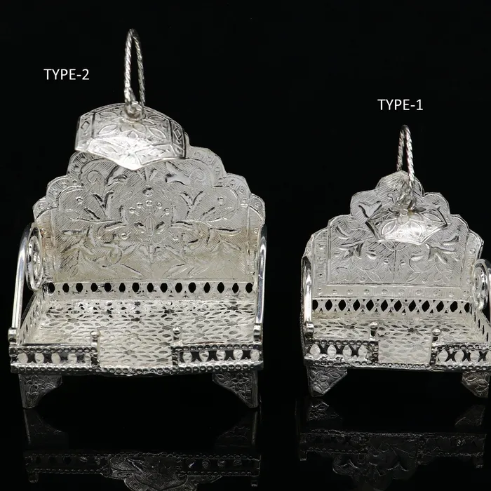 TRIBAL ORNAMENTS Rings 925 pure sterling silver sinhasan God throne god statues stand chair singhasan temple art puja asan chouki article art762 TRIBAL ORNAMENTS Rings 925 pure sterling silver sinhasan God throne god statues stand chair singhasan temple art puja asan chouki article art762