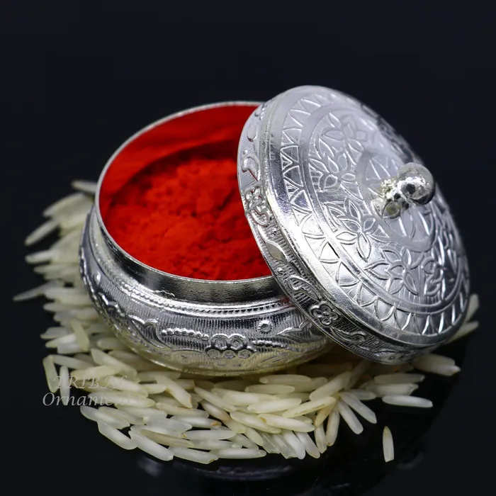 TRIBAL ORNAMENTS Rings 925 sterling silver trinket box kajal boxcasket box bridal polygon shape sindur box collection container box eyeliner box gifting stb383 TRIBAL ORNAMENTS Rings 925 sterling silver trinket box kajal boxcasket box bridal polygon shape sindur box collection container box eyeliner box gifting stb383