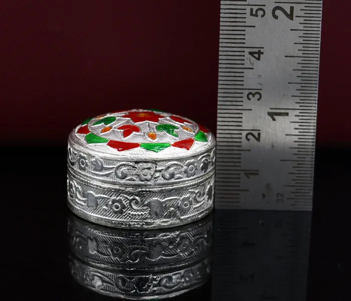TRIBAL ORNAMENTS Rings 925 sterling silver unique antique design handmade brides eyes kajal box surma box kumkum sindur box small trinket box article stb779 TRIBAL ORNAMENTS Rings 925 sterling silver unique antique design handmade brides eyes kajal box surma box kumkum sindur box small trinket box article stb779