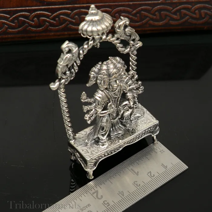 TRIBAL ORNAMENTS Rings Pure 925 sterling silver handmade Hindu god Lord Panchmukhi Hanuman Statue amazing designer Divine Sculpture figurine puja article art167