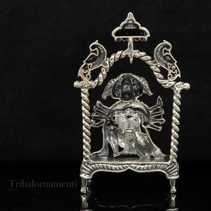 TRIBAL ORNAMENTS Rings Pure 925 sterling silver handmade Hindu god Lord Panchmukhi Hanuman Statue amazing designer Divine Sculpture figurine puja article art167