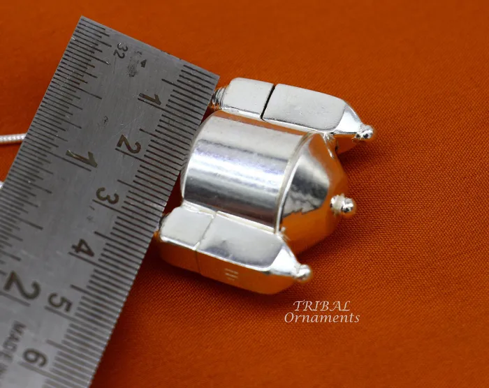 TribalOrnaments Necklaces Sterling silver stylish vintage antique designer Idol shiva lingam box pendant casket box pendant for shiva lingam ethnic inidia set495