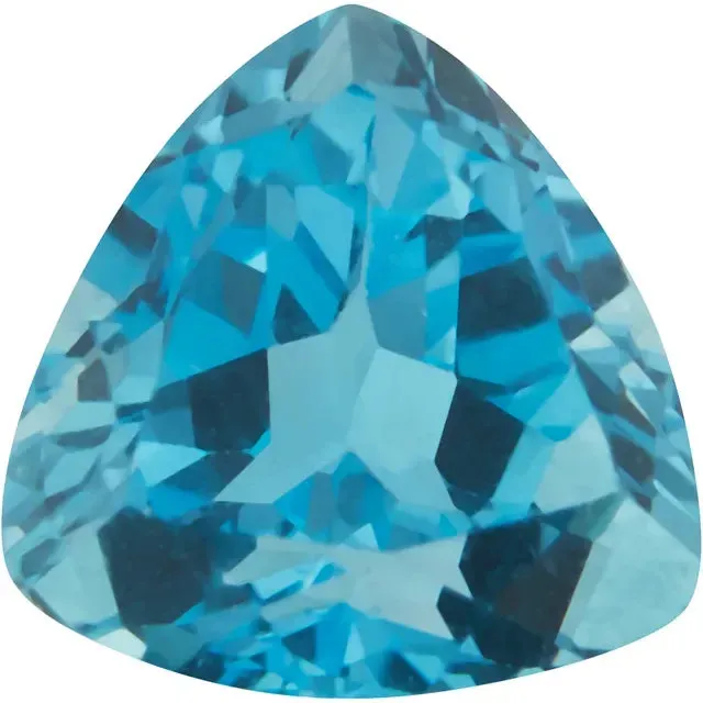 Trillion Swiss Blue Topaz Natural Gemstones Fire Brilliance Earrings