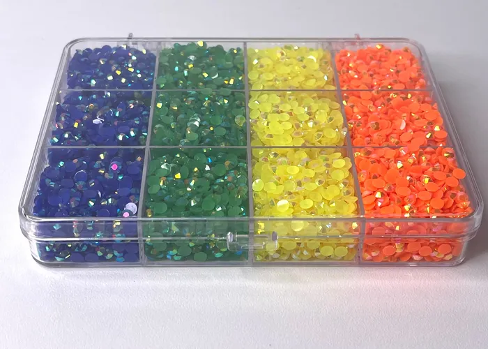 Twisted Moon Jewelry Earrings Wholesale Rhinestone Kit Rainbow Mix