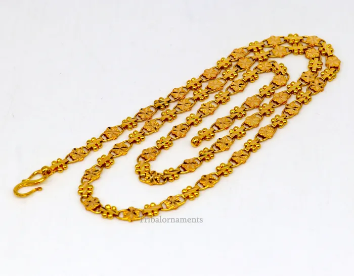 Vintage floral design Handmade Genuine 22 karat yellow gold gorgeous chain stylish chain gifting royal jewelry from india ch261 TRIBAL ORNAMENTS Rings Vintage floral design Handmade Genuine 22 karat yellow gold gorgeous chain stylish chain gifting royal jewelry from india ch261 TRIBAL ORNAMENTS Rings