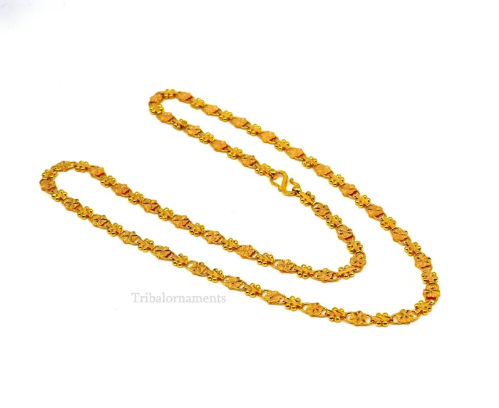 Vintage floral design Handmade Genuine 22 karat yellow gold gorgeous chain stylish chain gifting royal jewelry from india ch261 TRIBAL ORNAMENTS Rings Vintage floral design Handmade Genuine 22 karat yellow gold gorgeous chain stylish chain gifting royal jewelry from india ch261 TRIBAL ORNAMENTS Rings