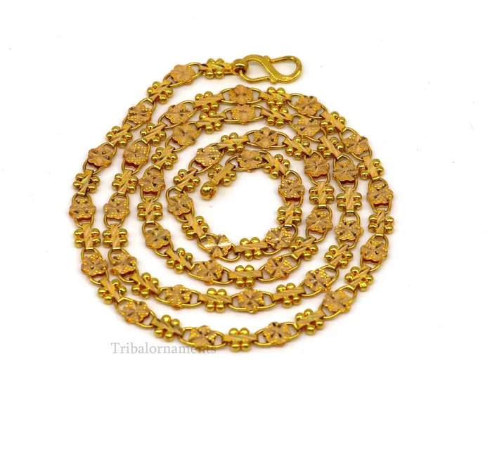 Vintage floral design Handmade Genuine 22 karat yellow gold gorgeous chain stylish chain gifting royal jewelry from india ch261 TRIBAL ORNAMENTS Rings Vintage floral design Handmade Genuine 22 karat yellow gold gorgeous chain stylish chain gifting royal jewelry from india ch261 TRIBAL ORNAMENTS Rings