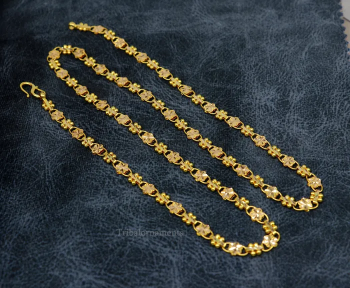 Vintage floral design Handmade Genuine 22 karat yellow gold gorgeous chain stylish chain gifting royal jewelry from india ch261 TRIBAL ORNAMENTS Rings Vintage floral design Handmade Genuine 22 karat yellow gold gorgeous chain stylish chain gifting royal jewelry from india ch261 TRIBAL ORNAMENTS Rings