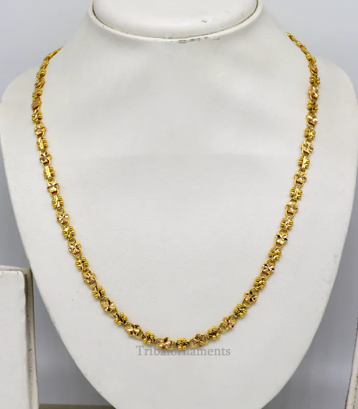 Vintage floral design Handmade Genuine 22 karat yellow gold gorgeous chain stylish chain gifting royal jewelry from india ch261 TRIBAL ORNAMENTS Rings Vintage floral design Handmade Genuine 22 karat yellow gold gorgeous chain stylish chain gifting royal jewelry from india ch261 TRIBAL ORNAMENTS Rings