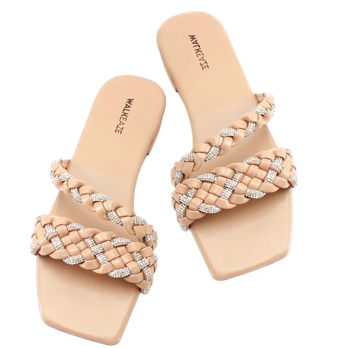 Walkeaze Earrings Women Formal Slippers 40045S