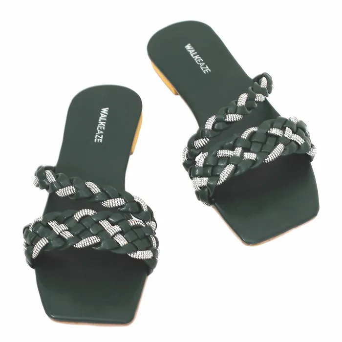 Walkeaze Earrings Women Formal Slippers 40045S