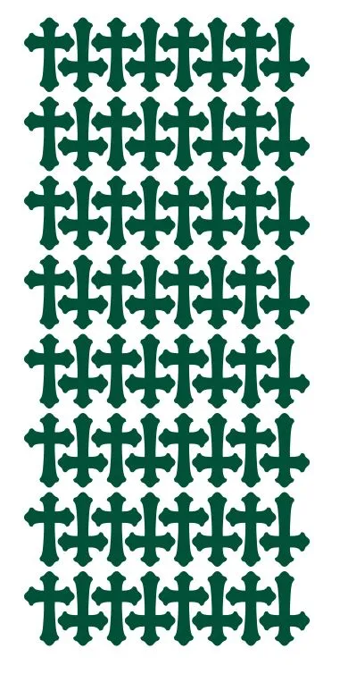 Winter Park Products Necklaces Dark Green Cross Stickers 1 DC24613