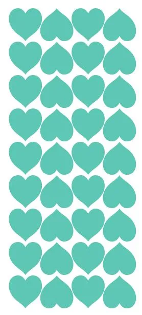 Winter Park Products Necklaces Mint Green Heart Stickers 1 DC20055