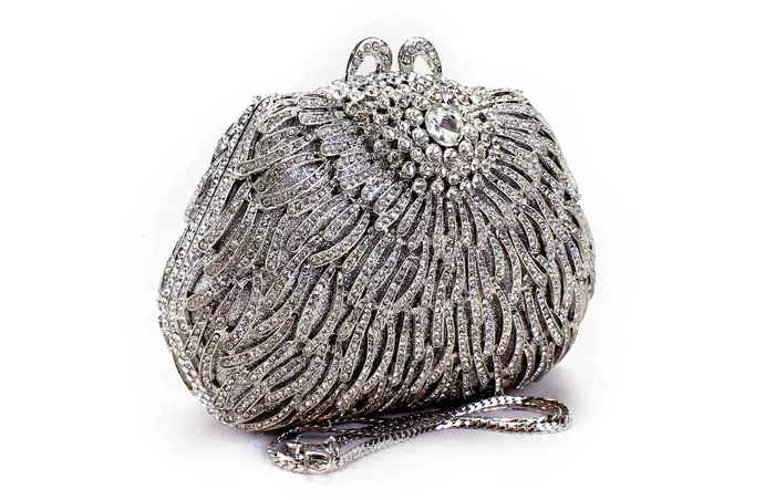 Women Bridal Clutch 14138B Walkeaze Earrings